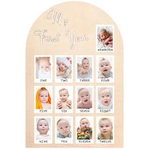 Quadro fotográfico Kritkin My First Year Baby Birthday 48x28cm Madeira