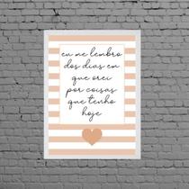 Quadro Frase Dias Em Que Orei 45x34cm - com vidro Quadro Frase Dias Em Que Orei 45x34cm - com vidro