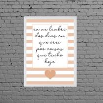 Quadro Frase Dias Em Que Orei 45x34cm Quadro Frase Dias Em Que Orei 45x34cm