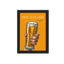 Quadro Frase Entrar Bêbado Moldura Preta 22x32cm Quadro Frase Entrar Bêbado Moldura Preta 22x32cm