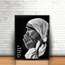 Quadro Frase Madre Teresa De Calcutá 33X24Cm Moldura Preta