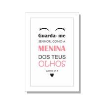 Quadro frase Menina dos teus olhos arco íris quarto infantil Quadro frase Menina dos teus olhos arco íris quarto infantil