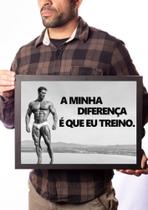 Quadro Frase Motivacional Musculação Treino - Fanarte Quadro Frase Motivacional Musculação Treino - Fanarte
