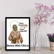 Quadro Frase Nhá Chica 33x24cm Quadro Frase Nhá Chica 33x24cm