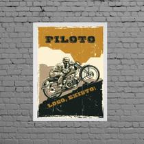 Quadro Frase Piloto Logo Existo 24X18Cm - Branca