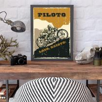 Quadro Frase Piloto Logo Existo 33X24Cm - Branca