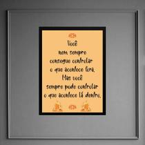 Quadro Frase Yoga - Controle 24x18cm