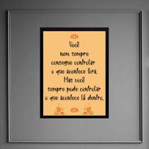 Quadro Frase Yoga - Controle 33x24cm