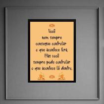 Quadro Frase Yoga - Controle 33X24Cm