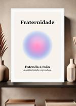 Quadro Fraternidade/União/Ajuda com Vidro e Moldura Branca Tamanho:21cm x 30cm (A4) Quadro Fraternidade/União/Ajuda com Vidro e Moldura Branca Tamanho:21cm x 30cm (A4)