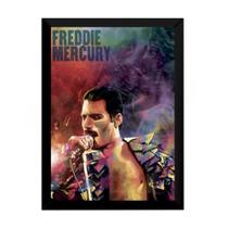 Quadro Freddie Mercury Banda Queen Arte Poster Moldurado