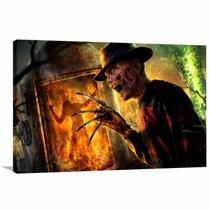 Quadro Freddy Krueger decorativo Mortal Kombat Tela em Teci