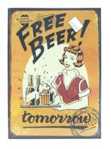 Quadro Free Beer Tomarrow 30X40 cm - Kappos
