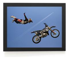 Quadro Freestyle Motocross Foto Manobra 42x29cm