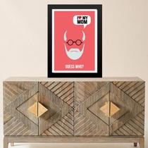 Quadro Freud - I Love My Mom 24x18cm - com vidro Quadro Freud - I Love My Mom 24x18cm - com vidro