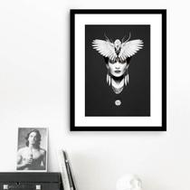 Quadro Frida Asas - P&B - 60x48cm Quadro Frida Asas - P&B - 60x48cm