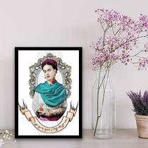 Quadro Frida Brasão Tatuagem 33x24cm - com vidro Quadro Frida Brasão Tatuagem 33x24cm - com vidro