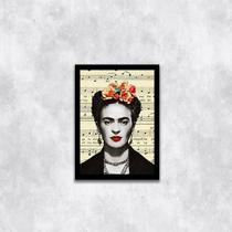 Quadro Frida Flores 24x18cm - com vidro Quadro Frida Flores 24x18cm - com vidro