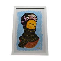 Quadro Frida Inverno Cachecol Verde G - Cristovão Quadro Frida Inverno Cachecol Verde G - Cristovão