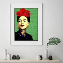 Quadro Frida Vermelho e Verde - 60x48cm