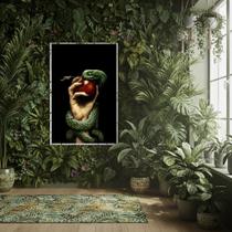 Quadro Fruto Proibido Serpente Maçã - 70X50Cm Quadro Fruto Proibido Serpente Maçã - 70X50Cm