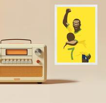 Quadro Futebol Do Brasil - Comemoração 33x24cm - com vidro