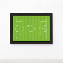 Quadro Futebol Kids Campo Moldura Preta 22x32cm Quadro Futebol Kids Campo Moldura Preta 22x32cm