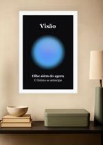 Quadro Futuro/Estratégia/Visão com Vidro e Moldura Branca Tamanho:21cm x 30cm (A4) Quadro Futuro/Estratégia/Visão com Vidro e Moldura Branca Tamanho:21cm x 30cm (A4)