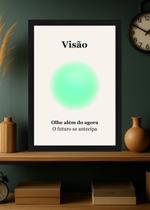 Quadro Futuro/Visão/Clareza com Vidro e Moldura Preta Tamanho:21cm x 30cm (A4)