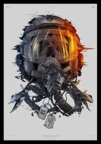 Quadro Game Battlefield Arte Moldura 42x29cm