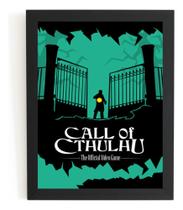 Quadro Game Call Of Cthulhu Arte Simplista Poster Moldurado