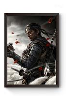 Quadro Game Ghost Of Tsushima Poster Moldurado Quadro Game Ghost Of Tsushima Poster Moldurado