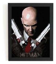 Quadro Game Hitman Arte Poster Moldurado