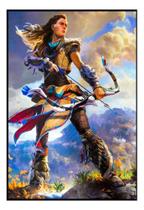 Quadro Game Horizon Zero Dawn Arte Moldura 42x29cm Quadro Game Horizon Zero Dawn Arte Moldura 42x29cm
