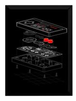 Quadro Game Nes 8 Bits Controle Arte Poster Moldurado