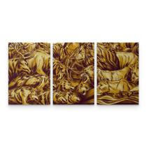 Quadro Game of Thrones Batalha Lobos Tigres Cervos Quadro Game of Thrones Batalha Lobos Tigres Cervos