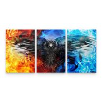 Quadro Game of Thrones Corvo 3 Olhos Decorativo Arte Quadro Game of Thrones Corvo 3 Olhos Decorativo Arte