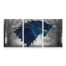Quadro Game of Thrones Lobo Stark Decorativo Arte Quadro Game of Thrones Lobo Stark Decorativo Arte