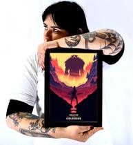 Quadro Game Shadow Of The Colossus Arte Moldurada