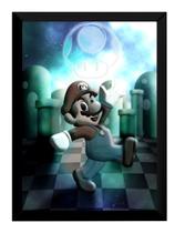 Quadro Game Super Mario Bros Arte Poster Moldurado