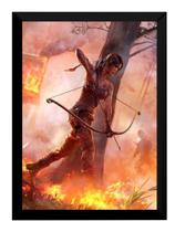 Quadro Game Tomb Raider Arte Poster Moldurado Decoração