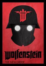 Quadro Game Wolfenstein Arte Simplista Moldura 42x29cm