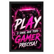 Quadro Gamer Decorativo A4 Play Neon LED Profissional Quadro Gamer Decorativo A4 Play Neon LED Profissional