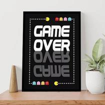 Quadro Gamer Game Over 33X24Cm - Com Vidro