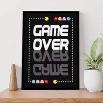Quadro Gamer Game Over 33x24cm - com vidro Quadro Gamer Game Over 33x24cm - com vidro