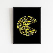 Quadro Gamer Games Símbolos 45X34Cm Quadro Gamer Games Símbolos 45X34Cm