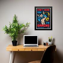 Quadro Gamer - I Am Gaming 33x24cm - com vidro