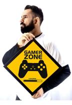 Quadro Gamer Zone Arte Tipo Placa Moldura Decoração Quadro Gamer Zone Arte Tipo Placa Moldura Decoração