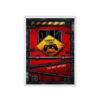 Quadro Gamer Zone Do Not Enter Moldura Branca 24X18Cm