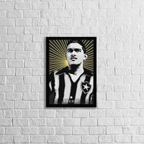 Quadro Garrincha Camisa do Botafogo 45x34cm - com vidro Quadro Garrincha Camisa do Botafogo 45x34cm - com vidro